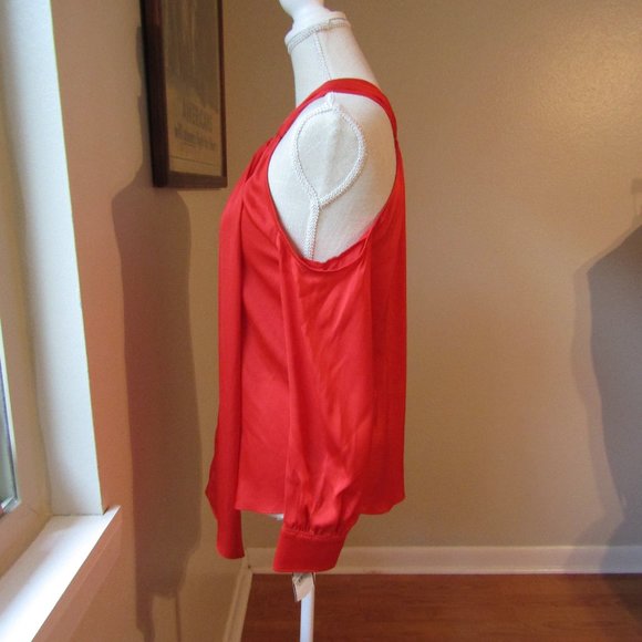 Trina Turk Red Silk Blouse - Picture 3 of 10